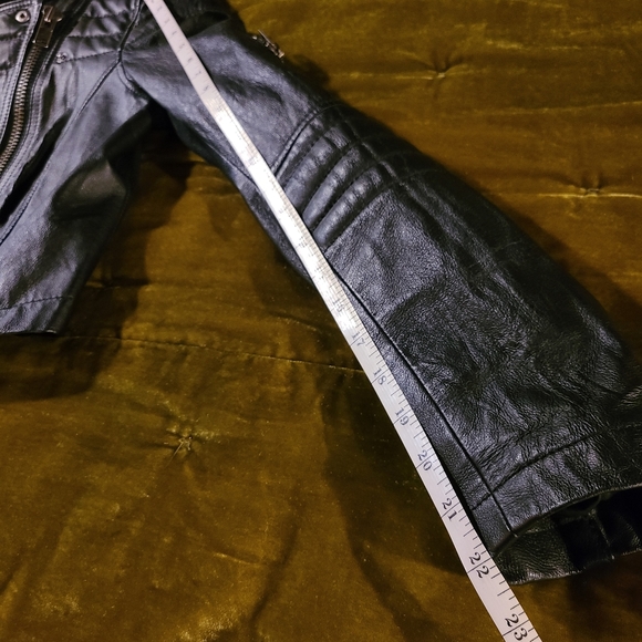 Punk studded cropped leather jacket - Picture 12 of 14